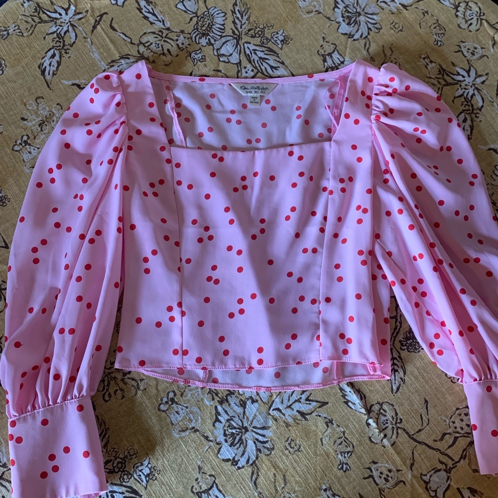 Miss Selfridge polka dot puff sleeve-NWOT